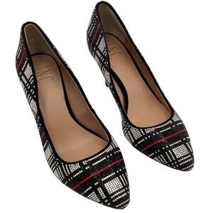 INC Women's Zitah Plaid Rhinestone Stiletto Pumps Size 7.5 Multicolor